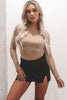 Here For A Good Time Black Long Sleeve Mesh Top