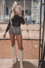 Here For A Good Time Black Long Sleeve Mesh Top