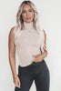 An Everyday Look Mock Neck Sleeveless Lounge Top