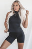 An Everyday Look Mock Neck Sleeveless Lounge Top